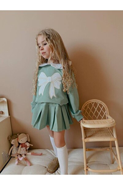 tunays shopping Nabrano bebi kragna Komplet za devojčice sa suknjom