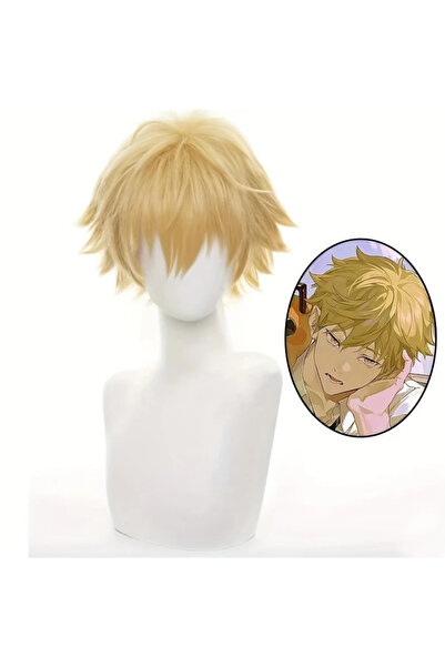 Butic Anime Cosplay Chainsaw Man Testere Adam Denji Peruk Kawaii Sentetik Sar...