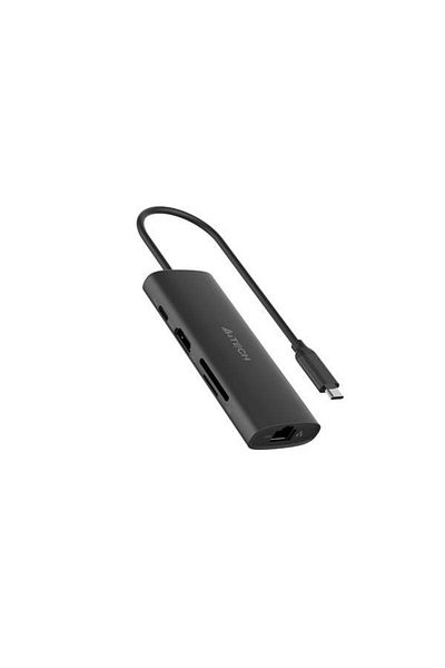 A4 Tech Stație de andocare A4tech universal, 8-în-1, conectarea PC-ului USB Type C, USB-C x 2, USB-A 3.0 x 1
