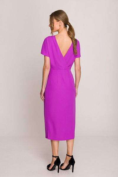 Stylove Dress with back neckline and side slit