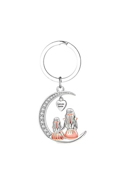 Choice سلسلة مفاتيح، قلادة على شكل قمر، قلادة "أحبك للأبد"، قلادات على شكل قل...