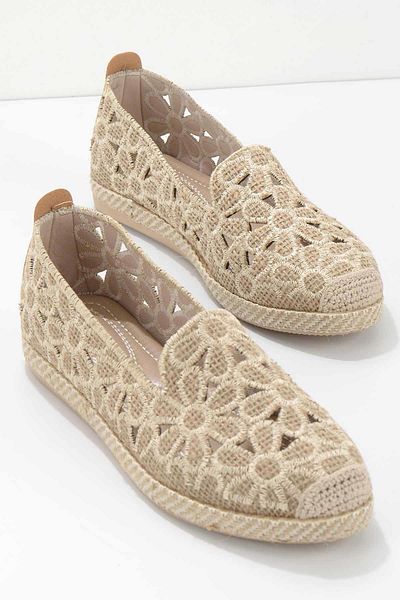 Bambi Beige Espadrille aus Korbgeflecht für Damen K01117092328