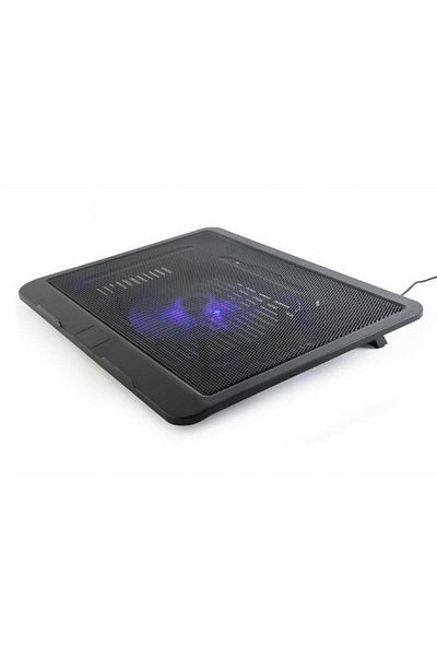Gembird Notebook Cooler, Gembird NBS-1F15-04, Maximum 15 inches, LED lighting, Black