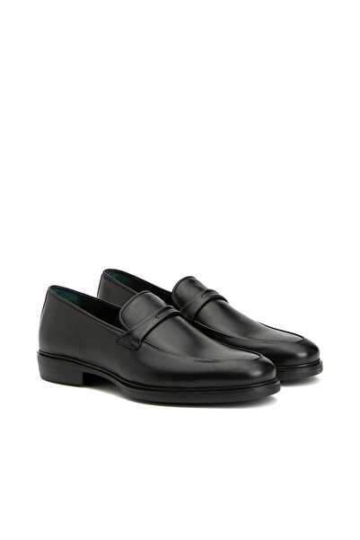 George Hogg Siyah Erkek Deri Loafer