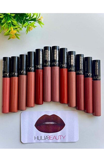 HULIABEAUTY أحمر شفاه سائل 12 قطعة متعدد الألوان