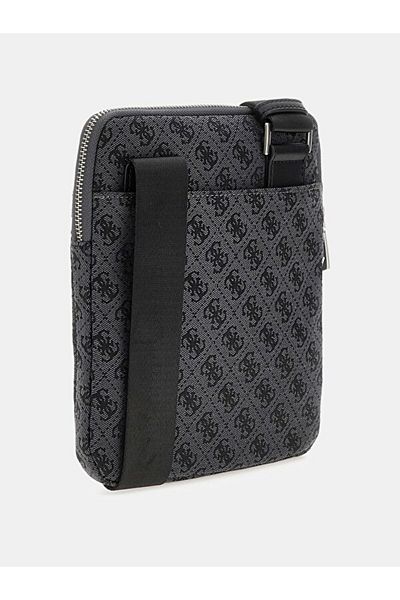 Guess Geantă de umăr Milano Crossbody Flat pentru bărbați, gri Hmmıstp5123-cbl
