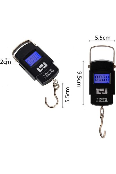 Generic Portable Digital Luggage Scale by Hyindoor - Weighs up to 50kg - Black