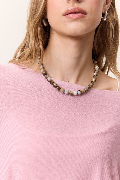 Manuka Resin Bead Necklace Brown