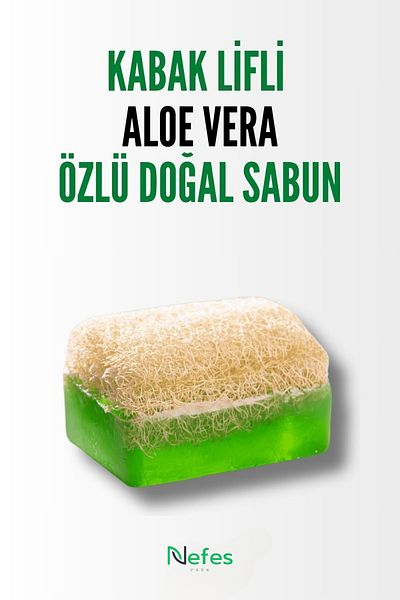 nefes Natural Organic Soap with Pumpkin Fiber and Aloe Vera Extract 140 Gr