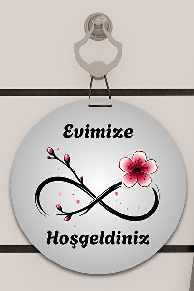 Dormot Home Imprimare digitală gri, model infinit cu flori roz Ornament pentr...