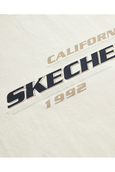 SKECHERS M Lightweight Graphic Tee T-shirt Erkek Off White Tshirt S2510160-102