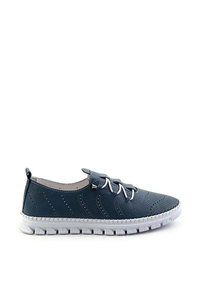 Bambi Pantofi casual de damă din piele naturală albastru denim K 01143012503