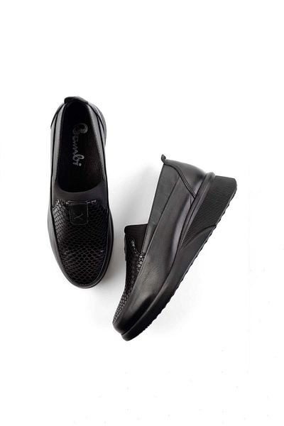 Bambi Pantofi casual de damă din piele neagră K 01034606303