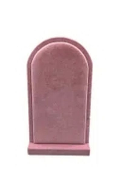 MeGass Dekor Domestic Production Batum Model Suede Fabric Pink Color 26/15 cm Standing Necklace Display Stand
