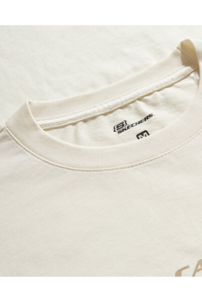 SKECHERS M Lightweight Graphic Tee T-shirt Erkek Off White Tshirt S2510160-102