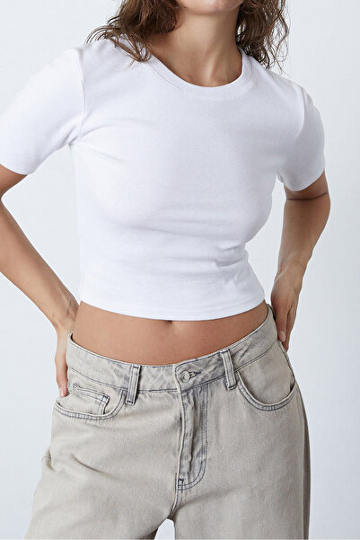 Beyyoglu Crop Basic Tshirt
