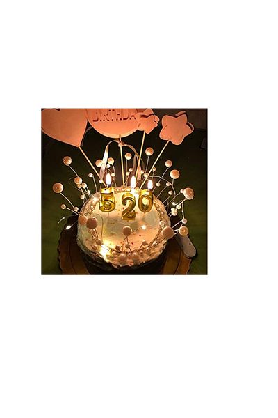 Generic شمعة عيد ميلاد سعيد رقم 7 مقاس 2.5 × 4.5 سم