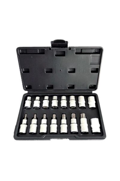 Nt Tools 16 Piece 1/2" Torx Socket Set - E Type, Crv Ncset83
