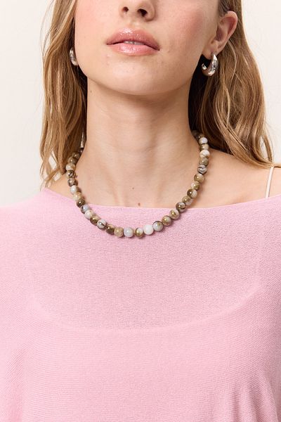 Manuka Resin Bead Necklace Brown