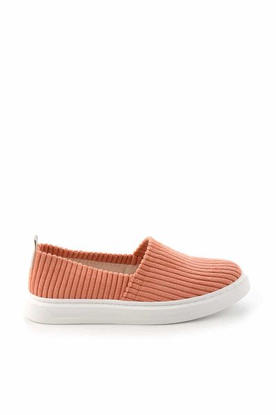 Bambi Orangefarbene Damen-Freizeitschuhe aus Stoff K 01122001004
