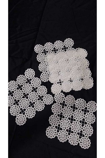 Papatyam Hand Knitted Crochet 7 Pcs (21X21) Cotton Rope Handcrafted Lace/Vintage/Dowry Lace/