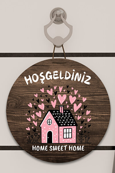 Dormot Home Decor pentru ușă cu imprimare digitală din lemn, model de casă ro...