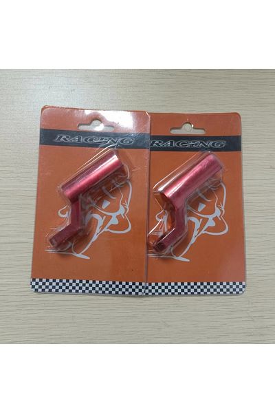 Choice 2 PCS Red Aluminum Extender Bracket for Motorcycle Scooter ATV Rearview Mirror Mount Extension Brack