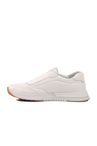AYAKMOD Pantofi casual de damă anatomici din piele naturală albă AY387 Z