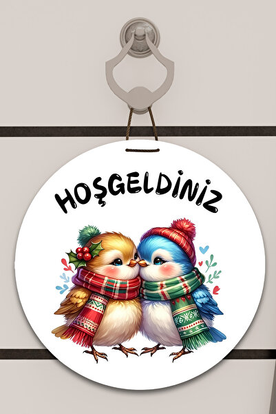 Dormot Home Decor pentru ușă cu imprimare digitală albă, cu model de păsări d...