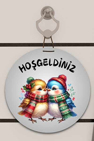 Dormot Home Decor pentru ușă cu imprimare digitală gri, cu model de păsări dr...