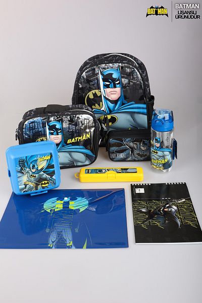 Batman Batman One-Section Small Size Bag, Lunch Box and 500 m Molded Pencils
