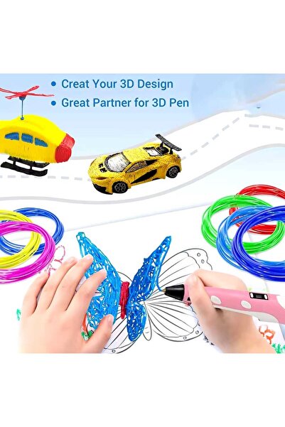 dvrktasarım Divrak3d Filament Pla 1.75mm Pla 15 Renk X 5 Metre 3 Boyutlu Kalem Flamenti