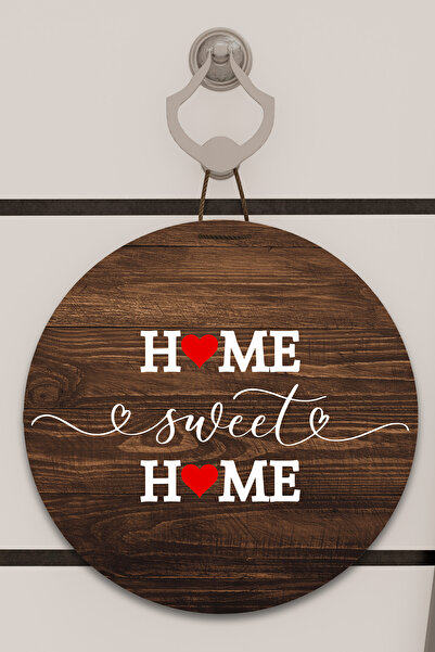 Dormot Home Decor pentru ușă cu model dulce de casă cu inimă, ornament de per...