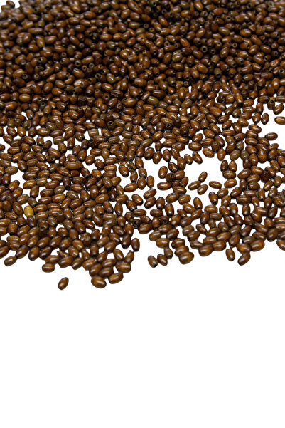 Serhat Aksesuar ve El İşçilik 3 ملم خرز خشب بني شعيري 50 جرام