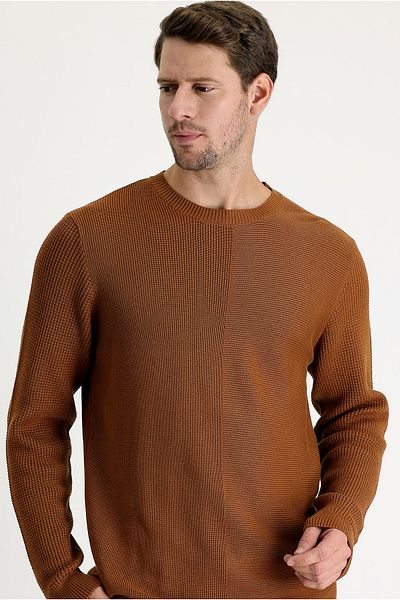 Kiğılı Crew Neck Slim Fit Slim Fit Patterned Knitwear Sweater