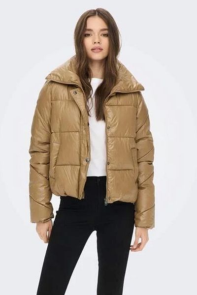 ONLY Onlanja Short Puffer Cs Otw Γυναικείο καφέ παλτό - 15265538