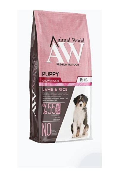 Animal World Growth-care Puppy Kuzu Etli Ve Pirinçli Yavru Köpek Maması 15 Kg