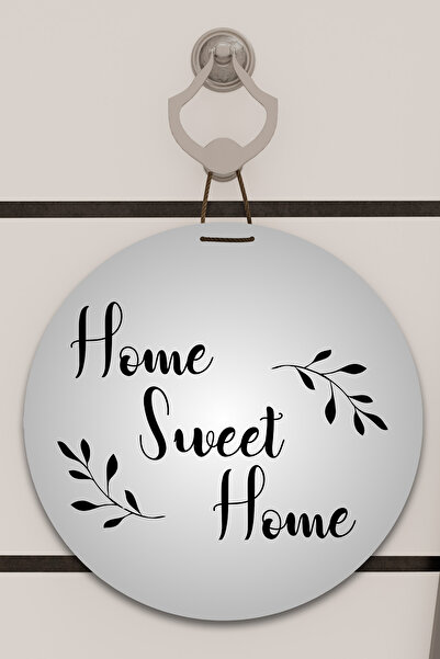 Dormot Home Digital Print Grey, Leafy Home Sweet Pattern Door Ornament, Wall ...