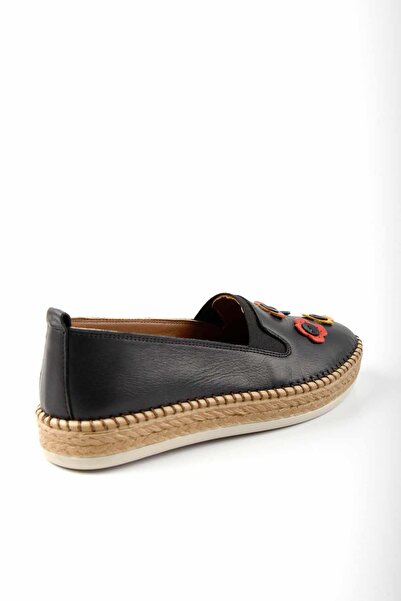 Bambi Black Leather Women's Casual Shoes K01300301503