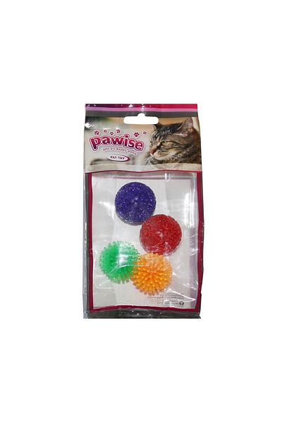 Pawise Glitter Ball Toy, 4pcs Pack Of 12