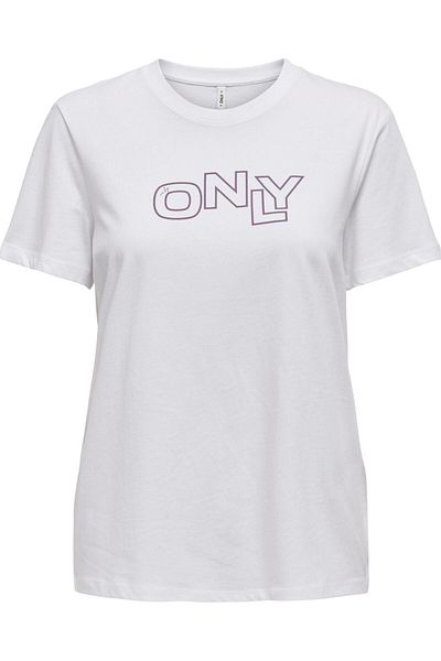 ONLY Tricou alb pentru femei Onllotta S/s Tee Cs Jrs - 15339251
