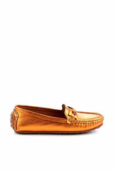 Bambi Hellorange Damen-Loafer-Schuhe K 01309100109