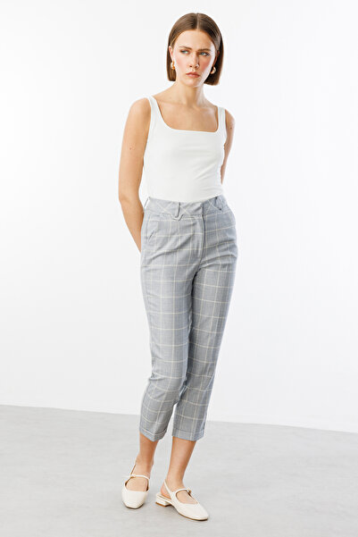 Ekol Ekoseli Kısa Paça Pantolon