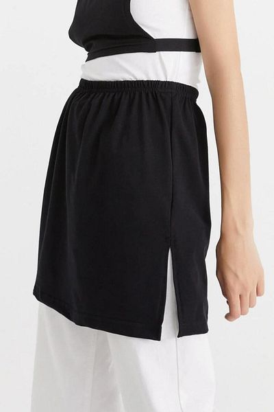 mirach Large Size Lingerie Skirt Slit Knitted Skirt Elastic Waist Rescue Skirt Lining Skirt