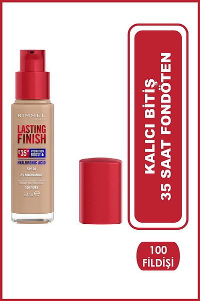 Rimmel Rimmel London Lasting Finish 35 Hour Foundation - 100 - Ivory, 30ml