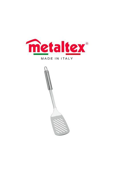 Metaltex ملعقة إمبريال المشقوقة 34 سم - ملعقة من الفولاذ المقاوم للصدأ بمقبض مريح