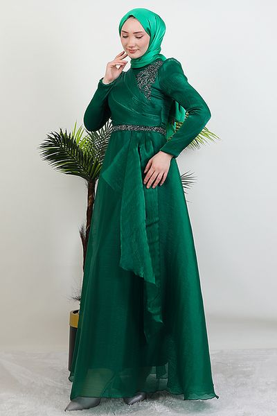 KAWEL Βραδινό φόρεμα Eliza Green Hijab