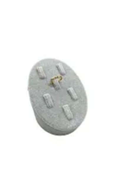 MeGass Dekor Domestic Production Suede Fabric Gray Color Multiple Claws Ring Display Accessory