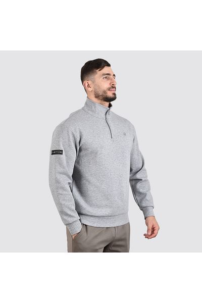 Giordano Men's Mock Neck Interlock Sweatshirt