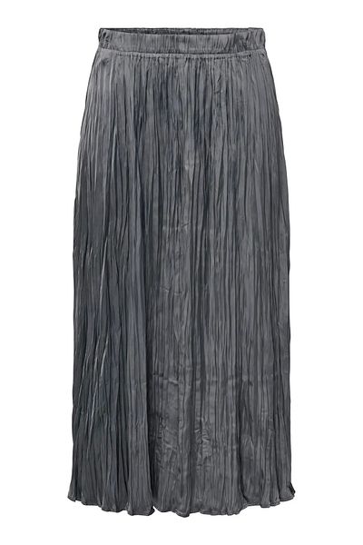 ONLY Women's Onllına Pleated Midi Skirt with Elastic Waist 15340469   Anthracite